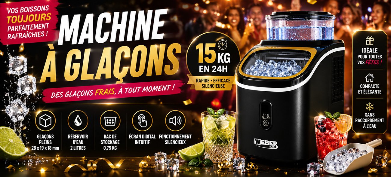 Machine à glaçons 15kg/24h
