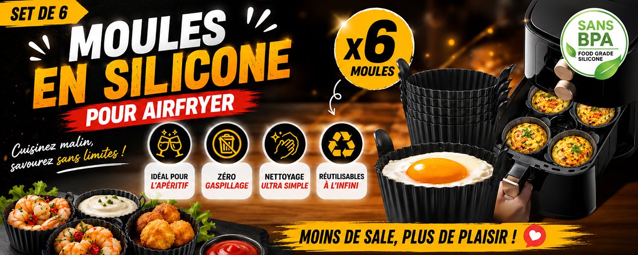  Moules en Silicone pour Airfryer – Set de 6
