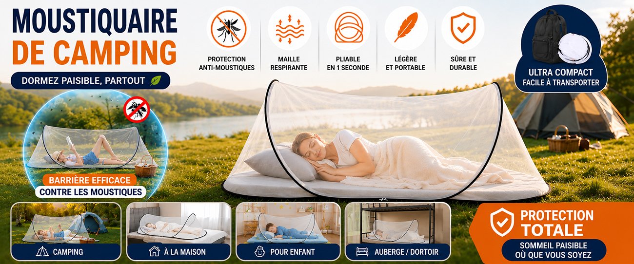  Moustiquaire de Camping Pliable