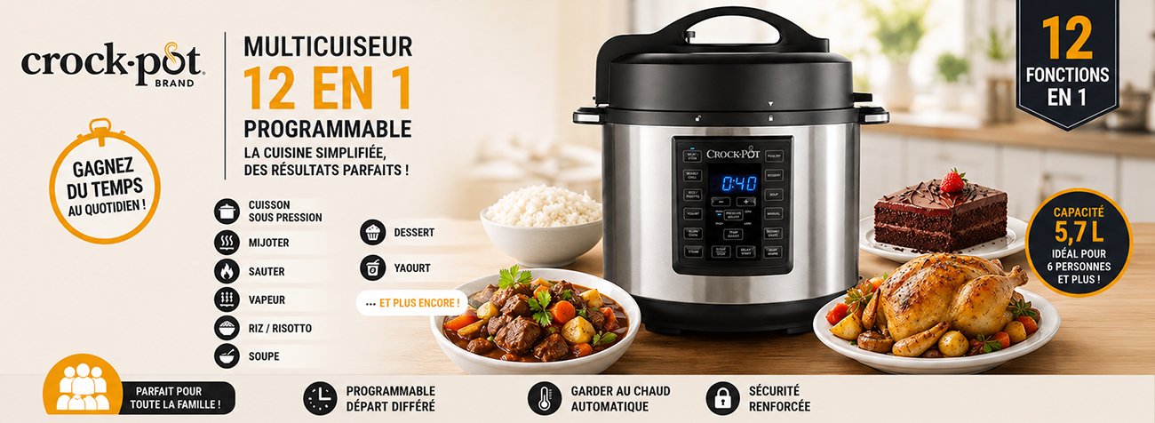 Multicuiseur 12 en 1 programmable Crockpot®