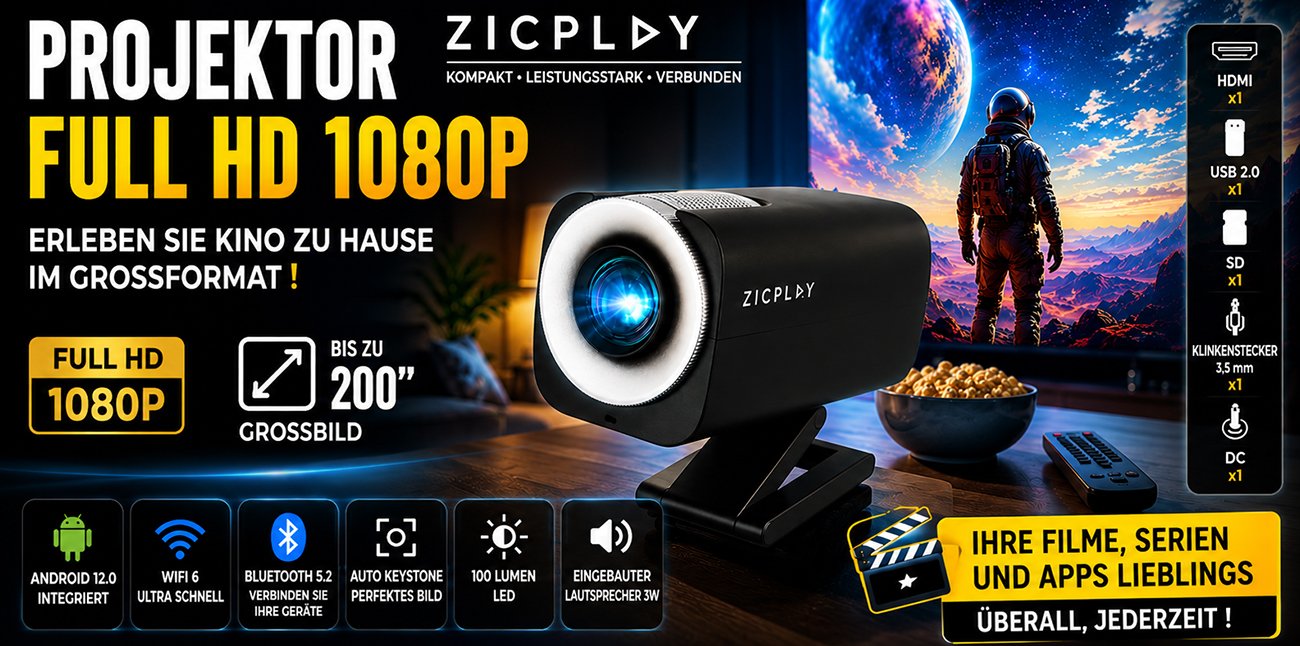  Full HD 1080P Projektor